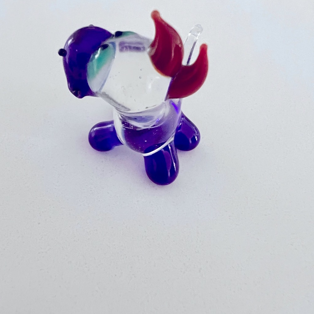 Mini miniature, glass, seater, figure collectible